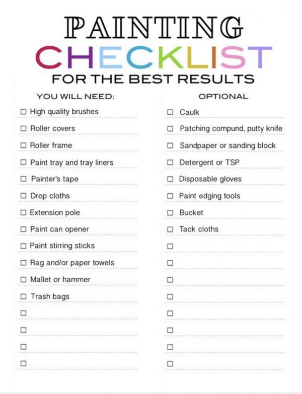 Painting Checklist North Atlantic Painting & Builders